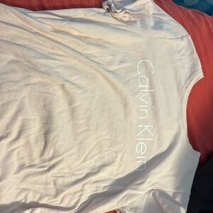 Calvin Klein light pink rolled sleeve t shirt